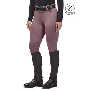 NWT Kerrits Power Stretch® Fleece Knee Patch Pocket Riding Tight - Rose